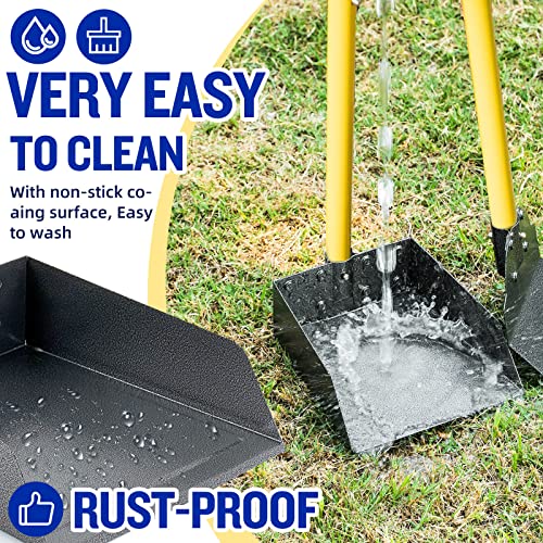 Image of Pooper Scooper for Large Dogs, Adjustable Long Handle Metal Tray and Spade Poop Scooper for Dogs with Bin for Pet Waste Removal, No Bending Clean Up Pooper Scooper for Medium and Large Dogs