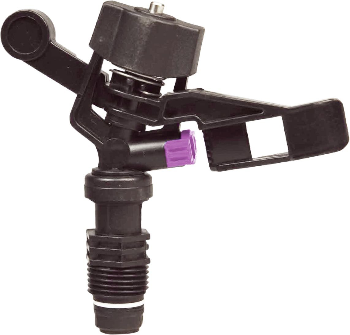 IrrigationKingRK-24 1/2" Low Angle Plastic Impact Sprinkler with Nozzle - 2.5 mm, NPT Male, 4.2 GSM Maximum Flow Rate