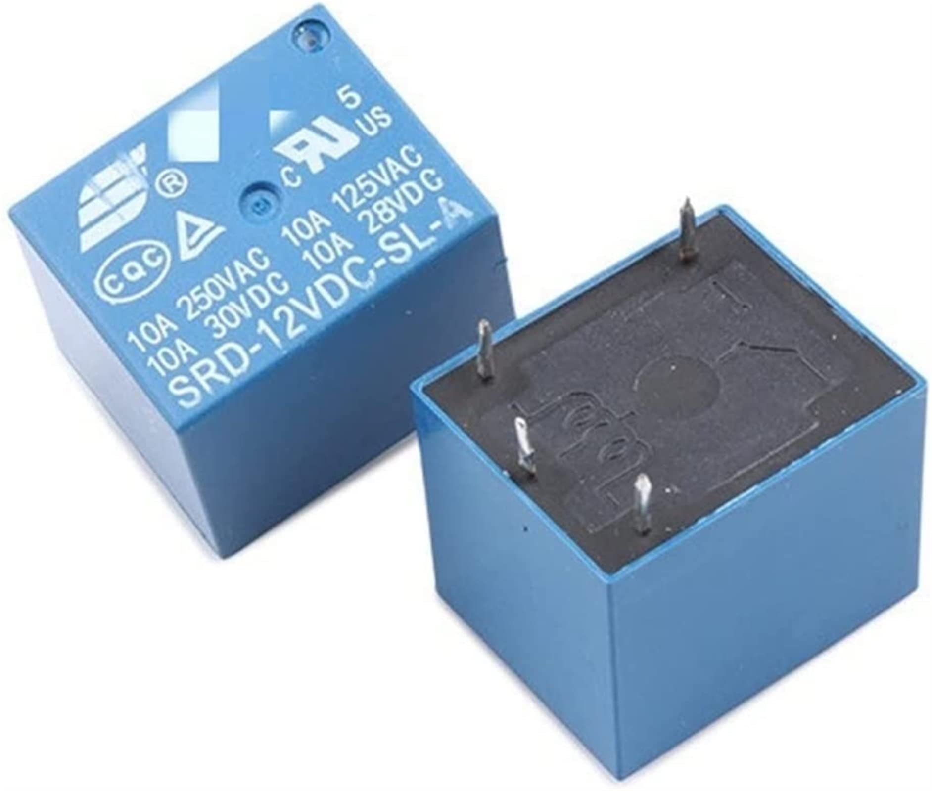 Parti di ricambio Relè 10 pezzi DC12V bobina SPDT 4 pin relè di potenza tipo PCB SRD-12VDC-SL-