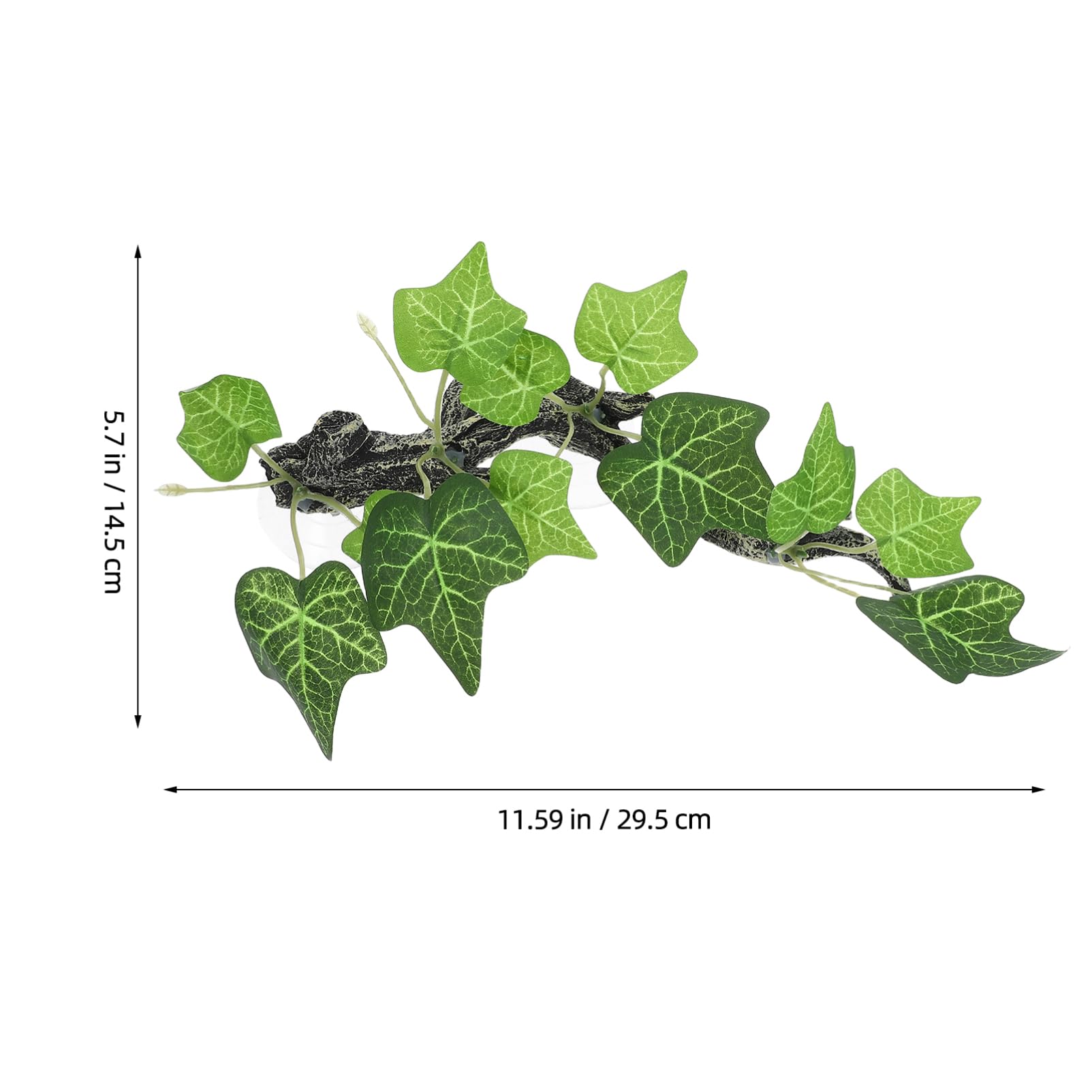 VICASKY Realistic Resin Plant Ornament for Reptile Terrarium Faux Climbing Decor for Bearded Dragons Snakes Geckos and Amphibians Versatile and Maintenance Habitat Accessory