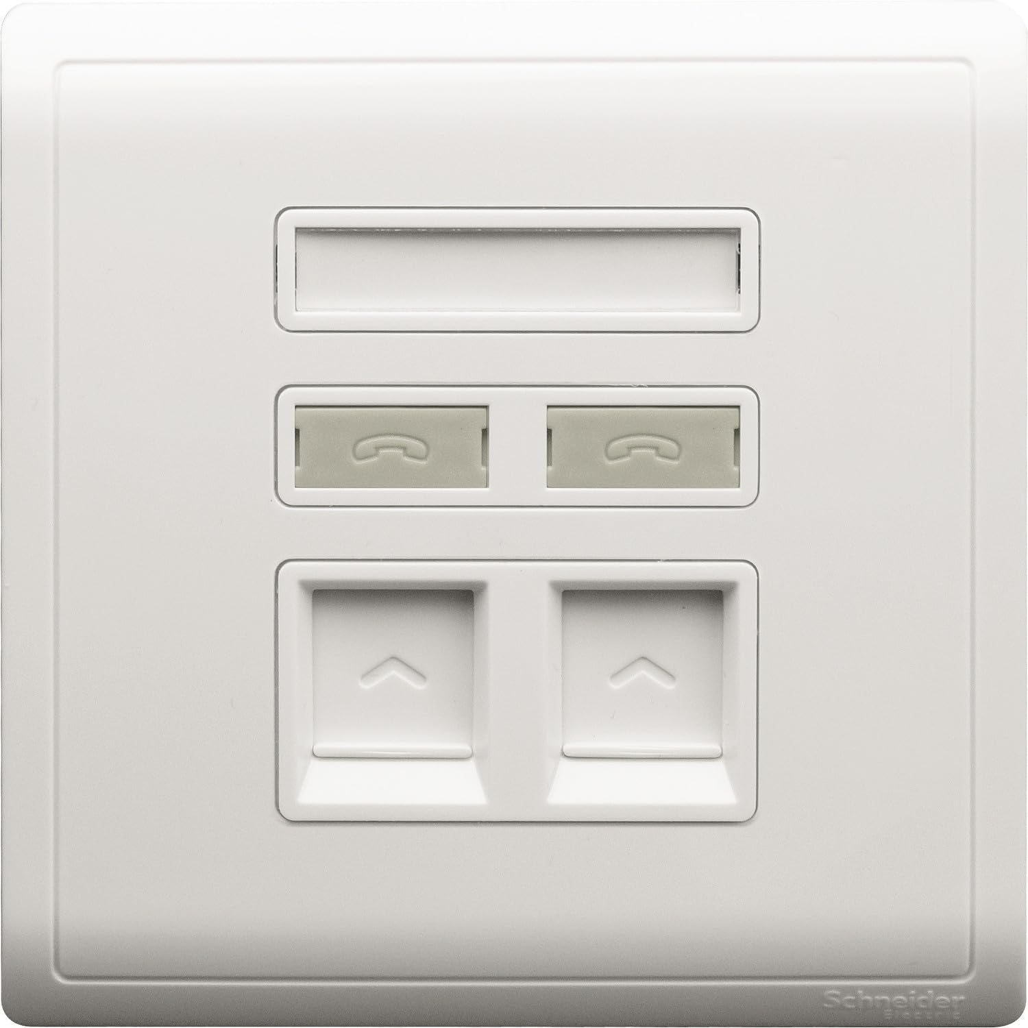 Pieno, 2 Gang, Wall Plate, White, E8232RJS