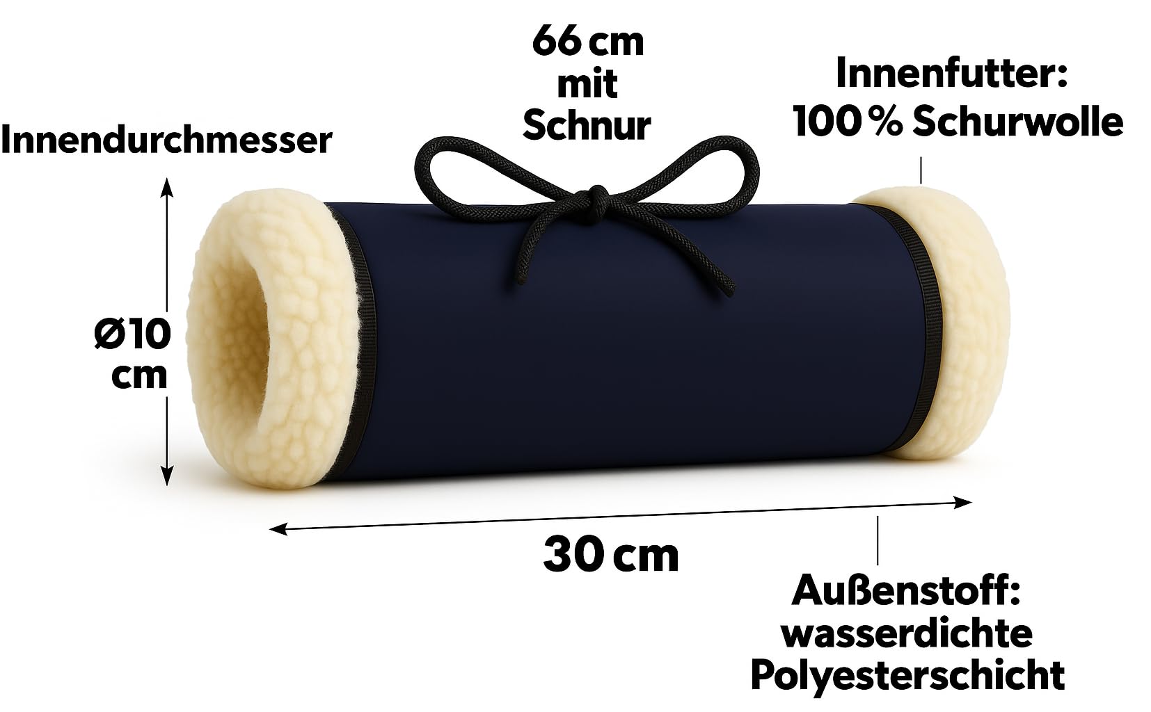 Rollstuhl Handmuffe mit 100% Schurwolle von FabaCare, Rollstuhl Handschuh, extra warme Handwärmer, Handmuff, Wasserdicht, Winddicht, Fingerwärmer, Wollhandschuhe, Fäustling