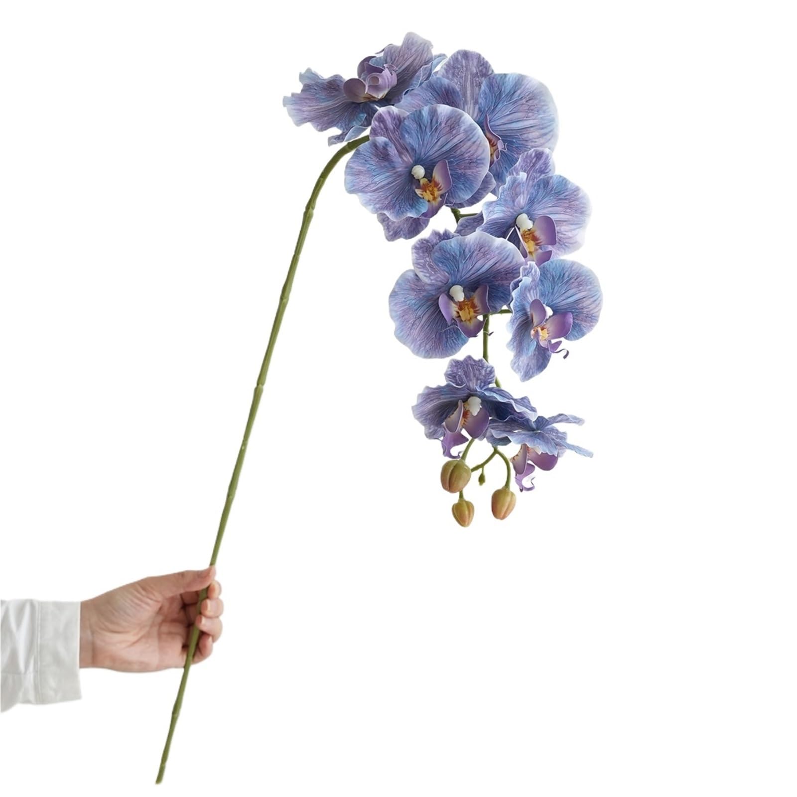 FonHNDG Artificial Flower Branches Artificial Phalaenopsis Orchid Flowers Wedding Decorative Realistic Long Stems 9 Heads Home Indoor Decor(Color5)