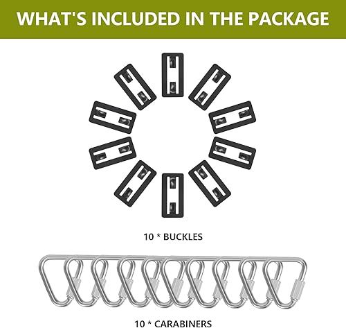 Miniatura 6 de Ninja Warrior Obstacle Course Accessories, New Buckle for 2 Width Slackline, No Tearing Slackline