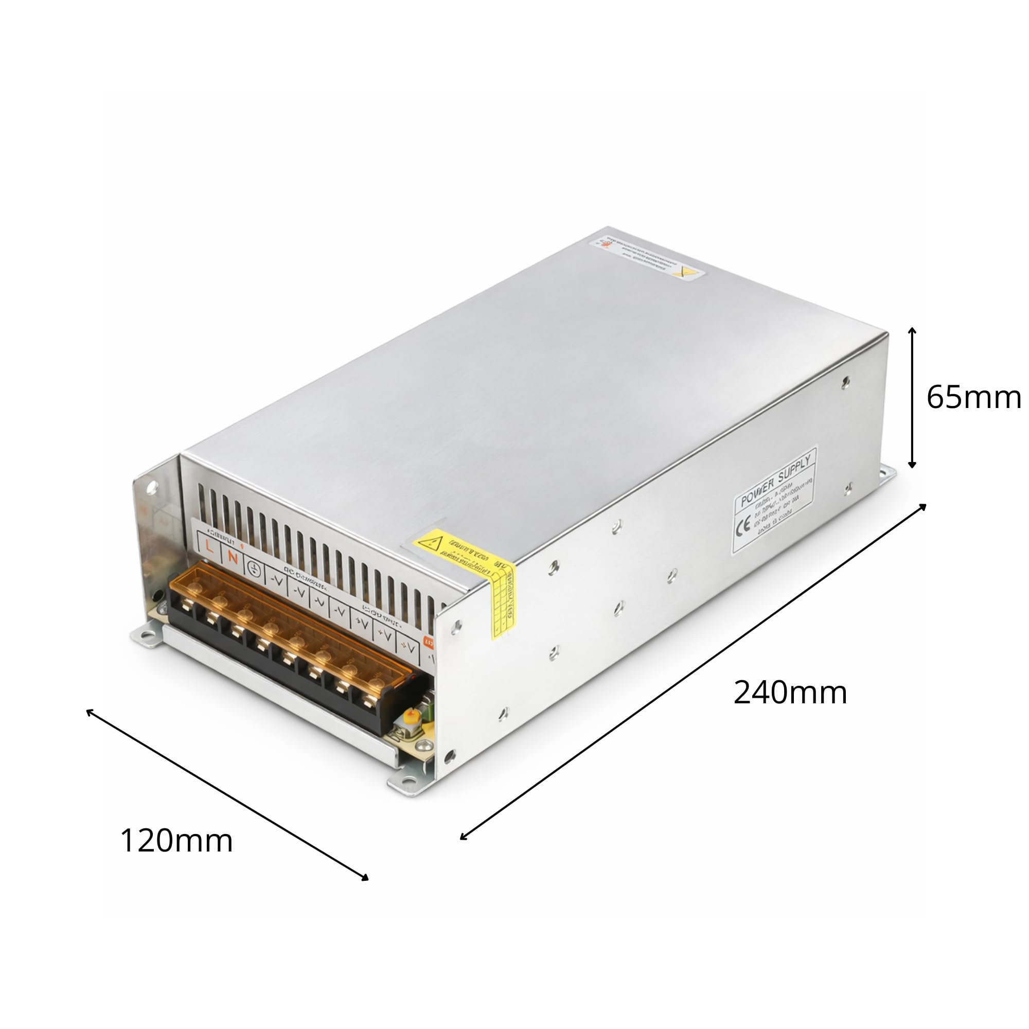 Jandei - zasilacz transformatora 110/220V AC do 12V DC 600W 50A, instalacja wewnętrzna IP20 do taśm LED, neonowych lub niskiego napięcia