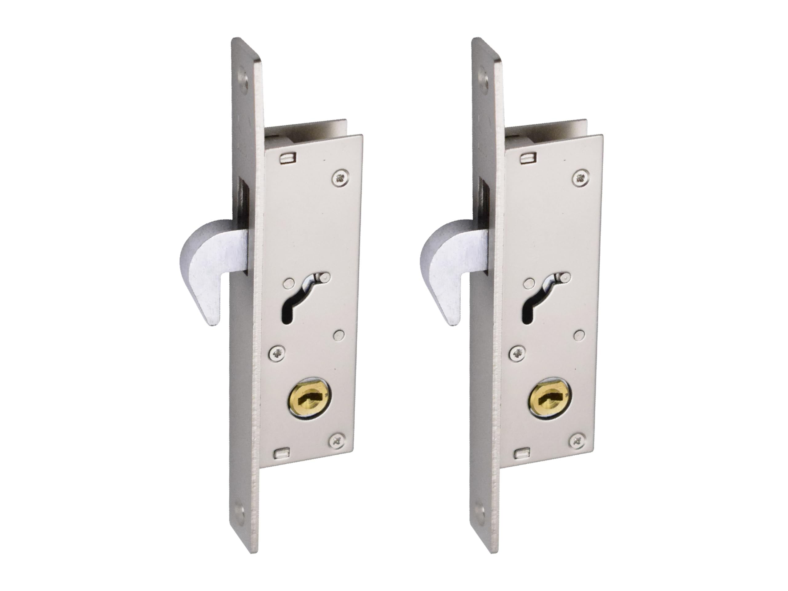 RAB Sliding Locks Brass with MS (Iron) for Doors with Security Locking Mechanism and Safety Purpose (Code:- Lock Sliding Aries, Keys:- 2 Laser Keys) (Pack of:- 2 pcs Lock)-image-47