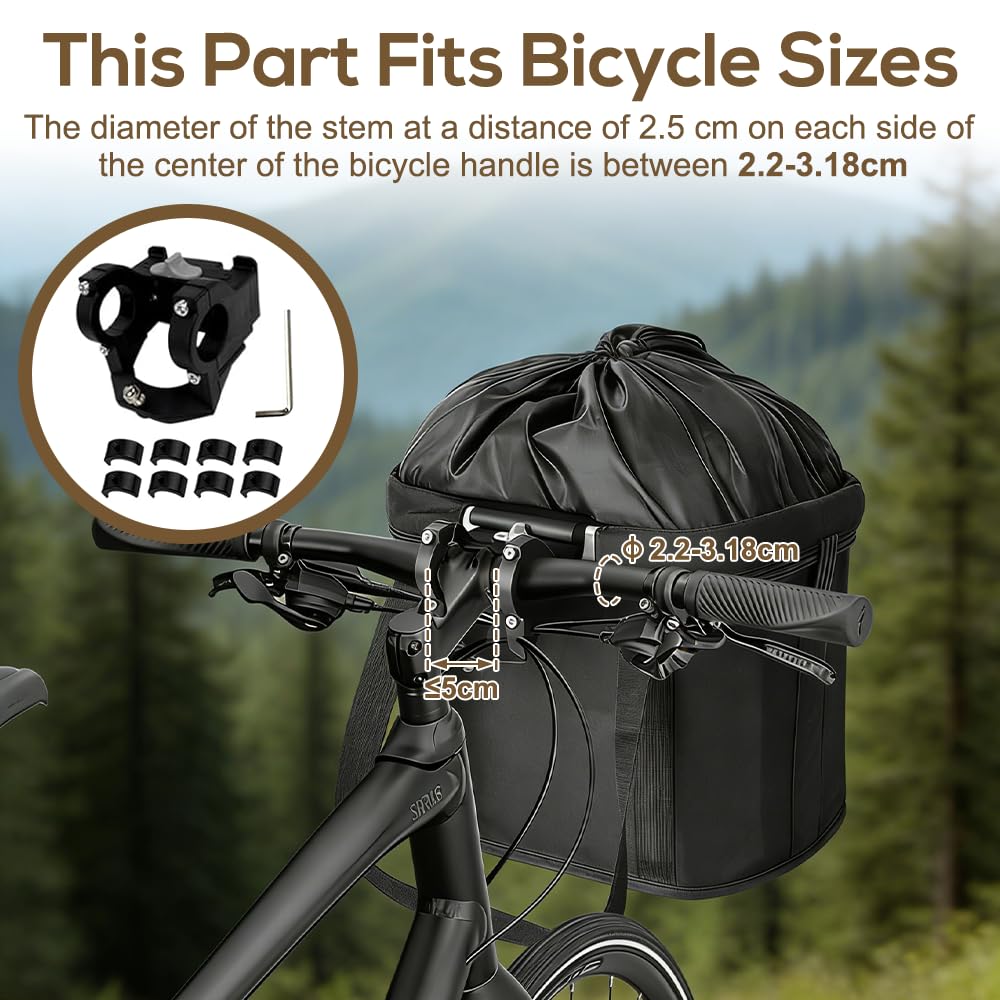 Cestino Bicicletta Anteriore, SGZIOO Cestino per Bicicletta Anteriore, Cestino Anteriore Bici Staccabile, Cestino Anteriore per Bici per Animali Domestici, Shopping, Pendolari, Campeggio e Outdoor