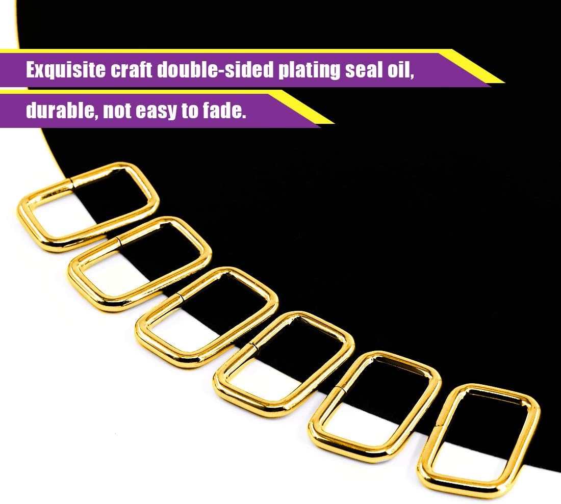 Swpeet 60Pcs 1 Inch / 25mm Heavy Duty Metal Ring Buckle Webbing Belts - Image 4