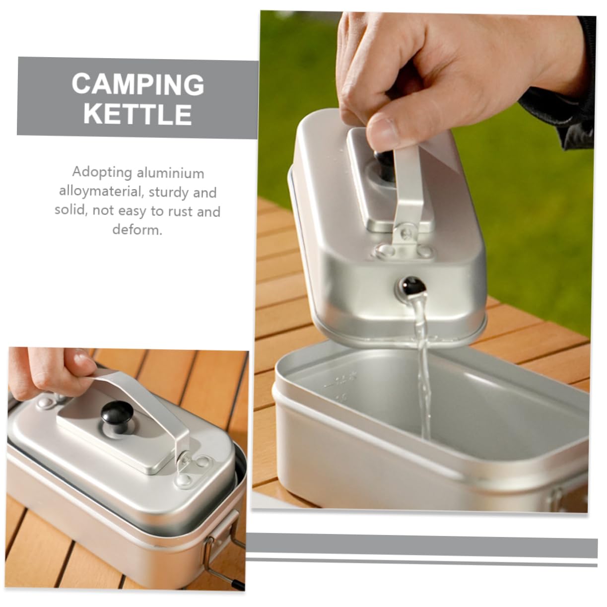 Balacoo Outdoor Tea Kettle Portable Aluminum Camping Kettle Whistle Compact for Camping Hiking and Home