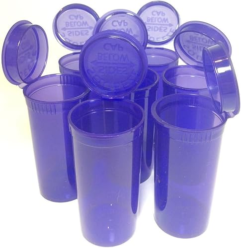 Miniatura 7 de Botellas de píldoras vacías herméticas multiusos con tapas con bisagras, organizador de botellas de plástico de 13 Dram para suplementos, vitaminas