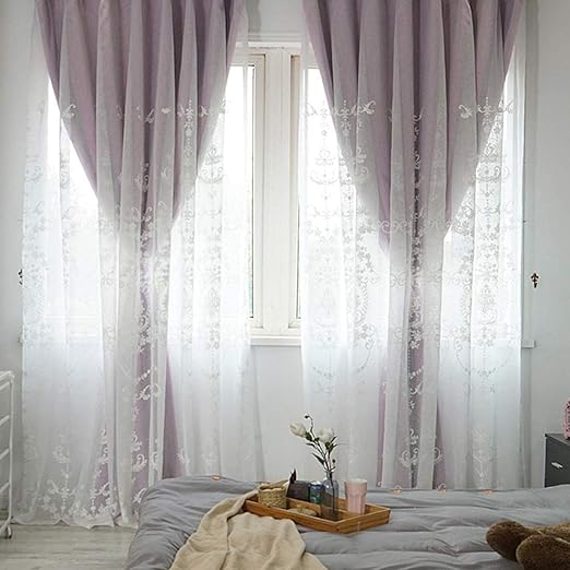 Amazon 姫カーテン 遮光 姫系 カーテン 刺繍カーテン レース 北欧 カーテン かわいい 遮光率90 遮光カーテン 幅100cm 丈135cm 2枚組 パープル フックタイプ カーテン オンライン通販 Amazon 姫カーテン 遮光 姫系 カーテン 刺繍カーテン レース 北欧 カーテン かわいい 遮光率90 遮光カーテン 幅100cm 丈135cm 2枚組 パープル フックタイプ カーテン オンライン通販