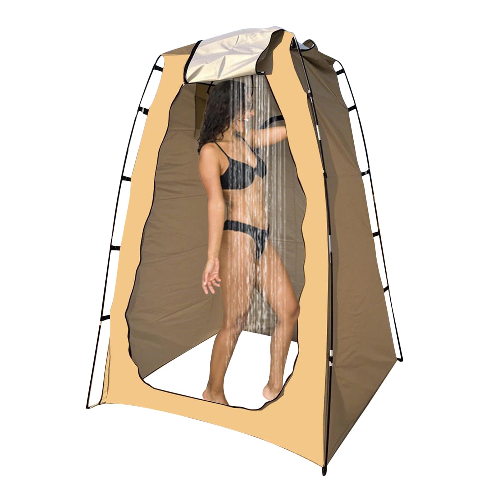 Duschzelt für den Außenbereich – Sichtschutz 4-in-1 für Camping, Strand, Wohnmobil | Tragbares Schutzzelt mit Netzwand, faltbarer Pavillon, Eisen-Verschluss