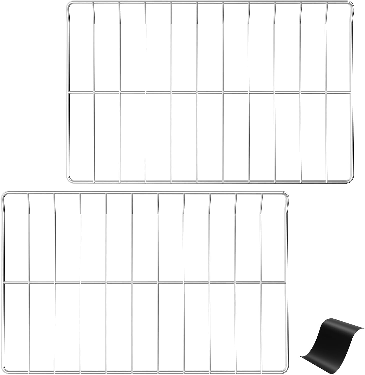 2Pack Upgraded 304 Stainless Steel WPW10550642 W10550642 Oven Rack Compatible with Whirlpool Range Oven Stove Wire Rack 3281084 AP6022861 PS11756198 EAP11756198 Gas Range Oven Rack w/Oven Rack Liner