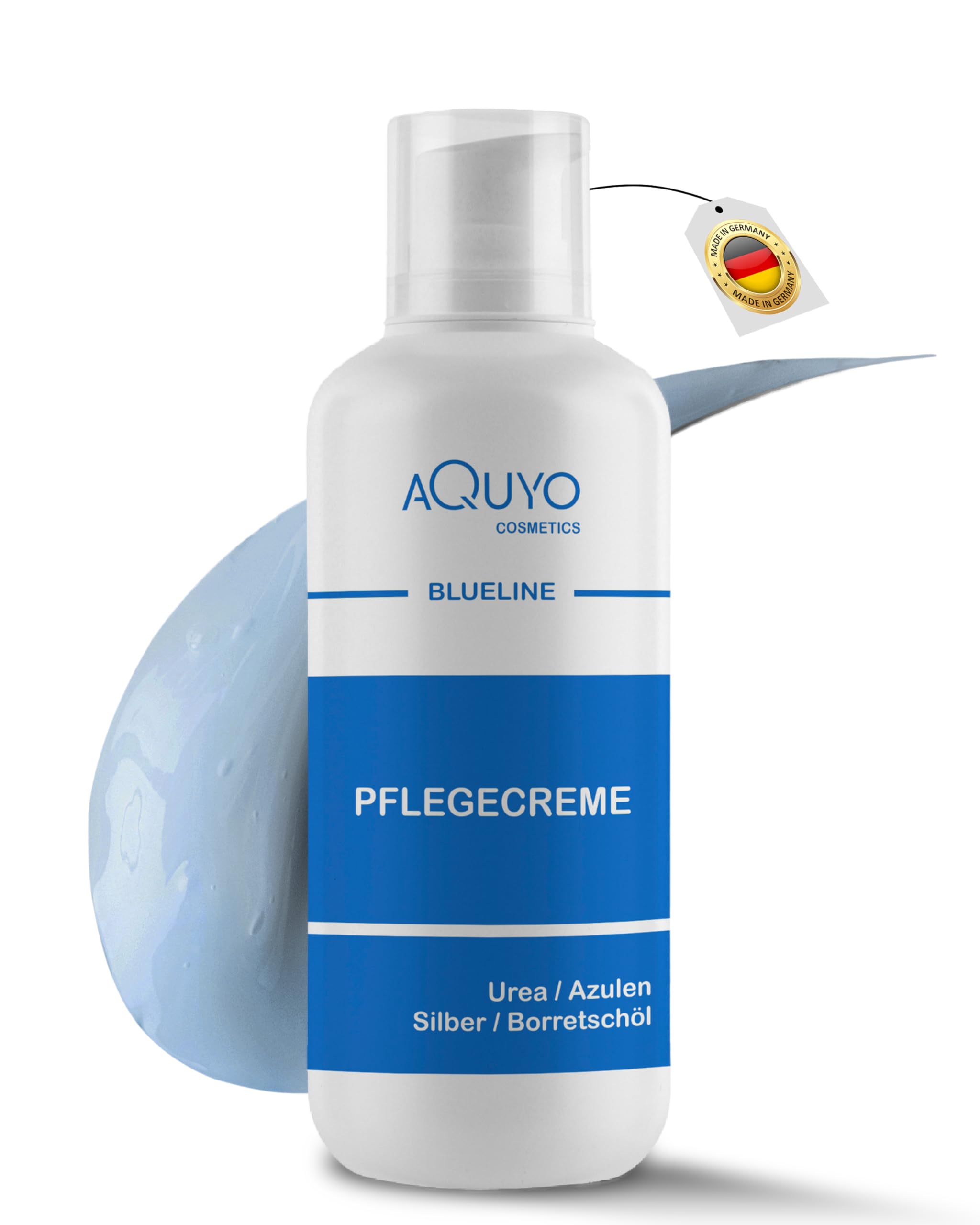 Blueline Creme bei Ekzem, Neurodermitis & Hautausschlag | Körpercreme für trockene, unreine Haut | Pflegecreme bei Juckreiz und Hautirritationen (500ml Spender) | ohne Parabene & Parfüm