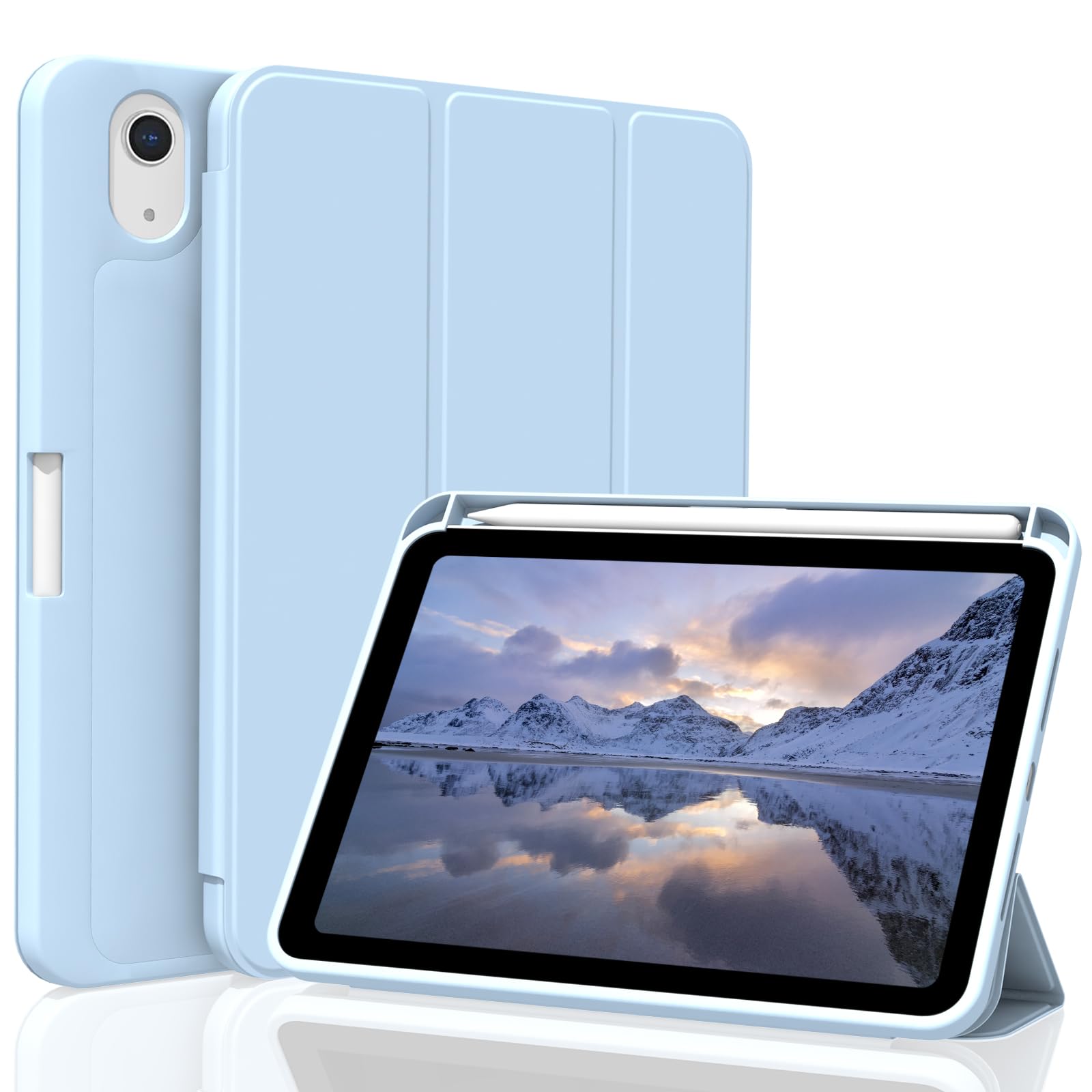 Divufus Case for iPad mini 7th Generation (A17 Pro 2024) / Mini 6th Generation 2021 Smart Lightweight Trifold Stand Cover, Auto Sleep/Wake Soft TPU
