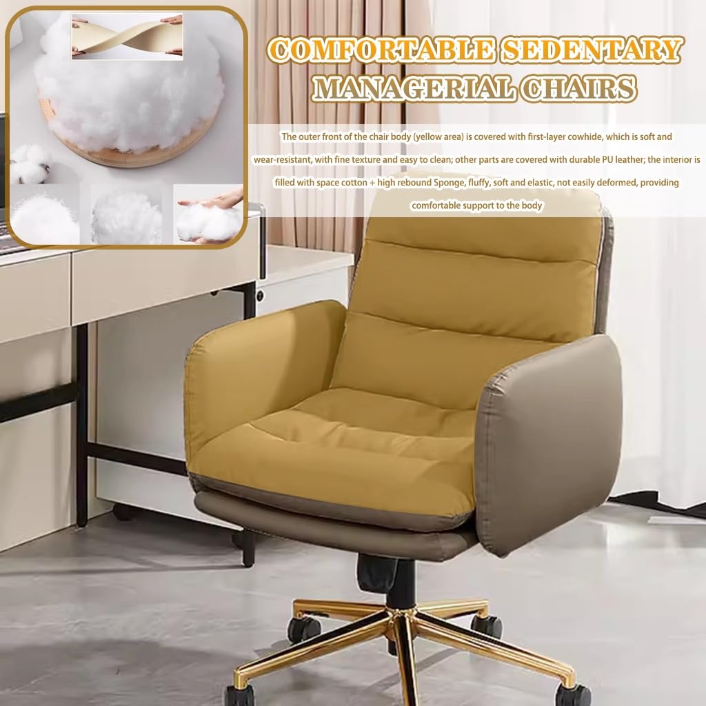 Silla De Oficina Ergonomica 105°-123° Temblor Y Relajación Silla De Ejecutivo, Sillas Directivas Elevables Y Giratorias, Cómoda Silla Ejecutiva, Carga De 125 Kg/275,6 Libras(Grey Brown)