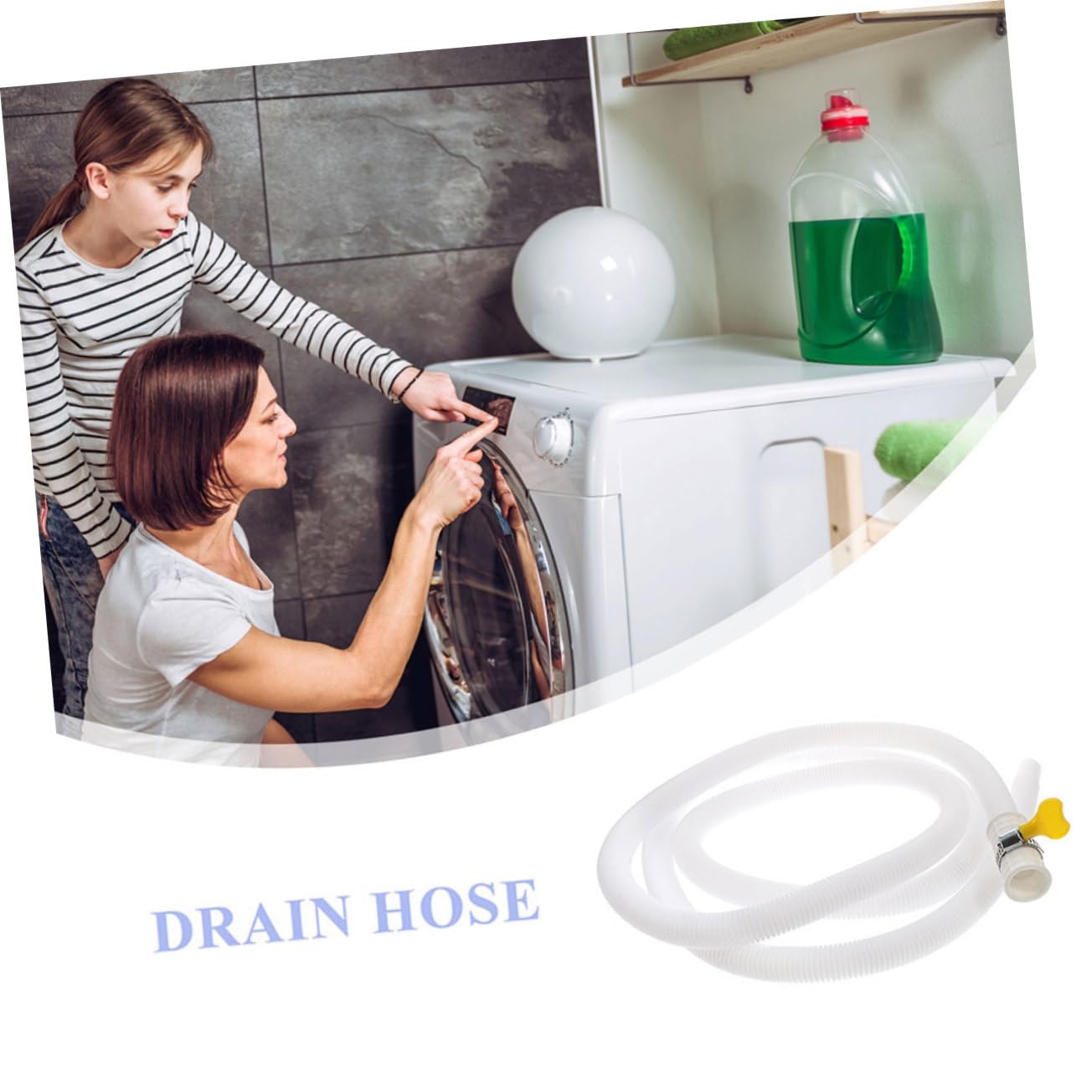 TOPBATHY Tubo di Scarico Flessibile per Condizionatore Bianco in Pe Resistente al Sole con Fascette in Abs e Acciaio Inossidabile per Uso Esterno e Prolungato