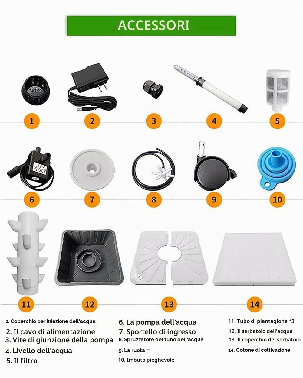 Torre idroponica, Kit sistema di coltivazione idroponica, Sistema di coltivazione indoor Torre di coltivazione verticale, 15 strati 45 siti di piante con pompa Serbatoio dell'acqua mobile per erbe