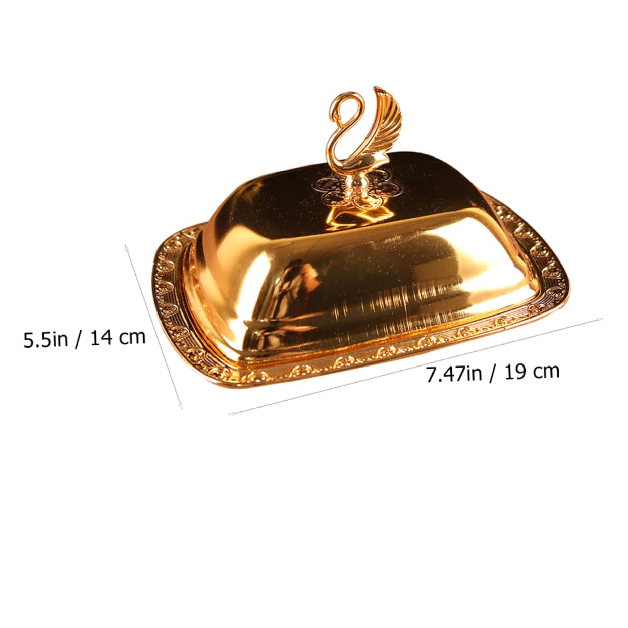 Vassoio Porta Snack con Coperchio in Acciaio Inox Oro | Stile Europeo, Portatile e Resistente alla Rottura, per Esposizione Decorativa in Soggiorno