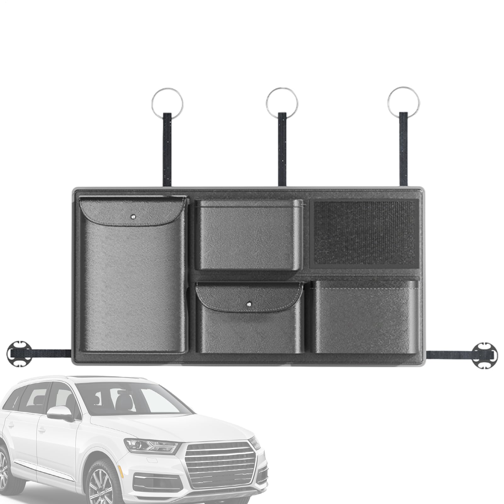 Organisateur de siège de coffre pliable avec poches multiples pour un rangement de voiture ordonné
