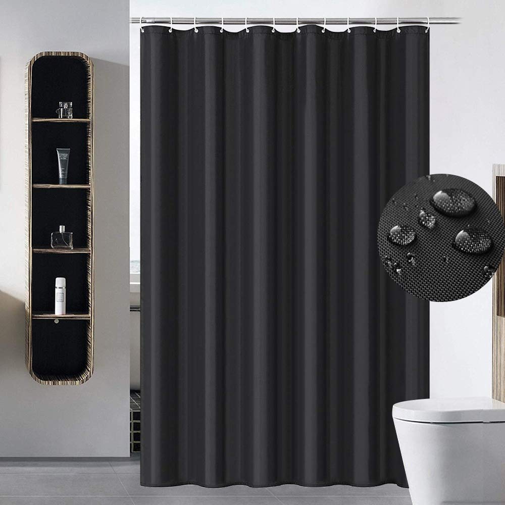 Black Fabric Shower Curtains Curtains & Drapes 2023
