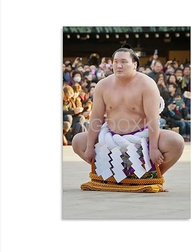 TROBER Hakuh Sh Yokozuna - Póster de arte de retrato maestro japonés de gran sumo luchador (3) póster de lienzo para decoración de dormitorio,