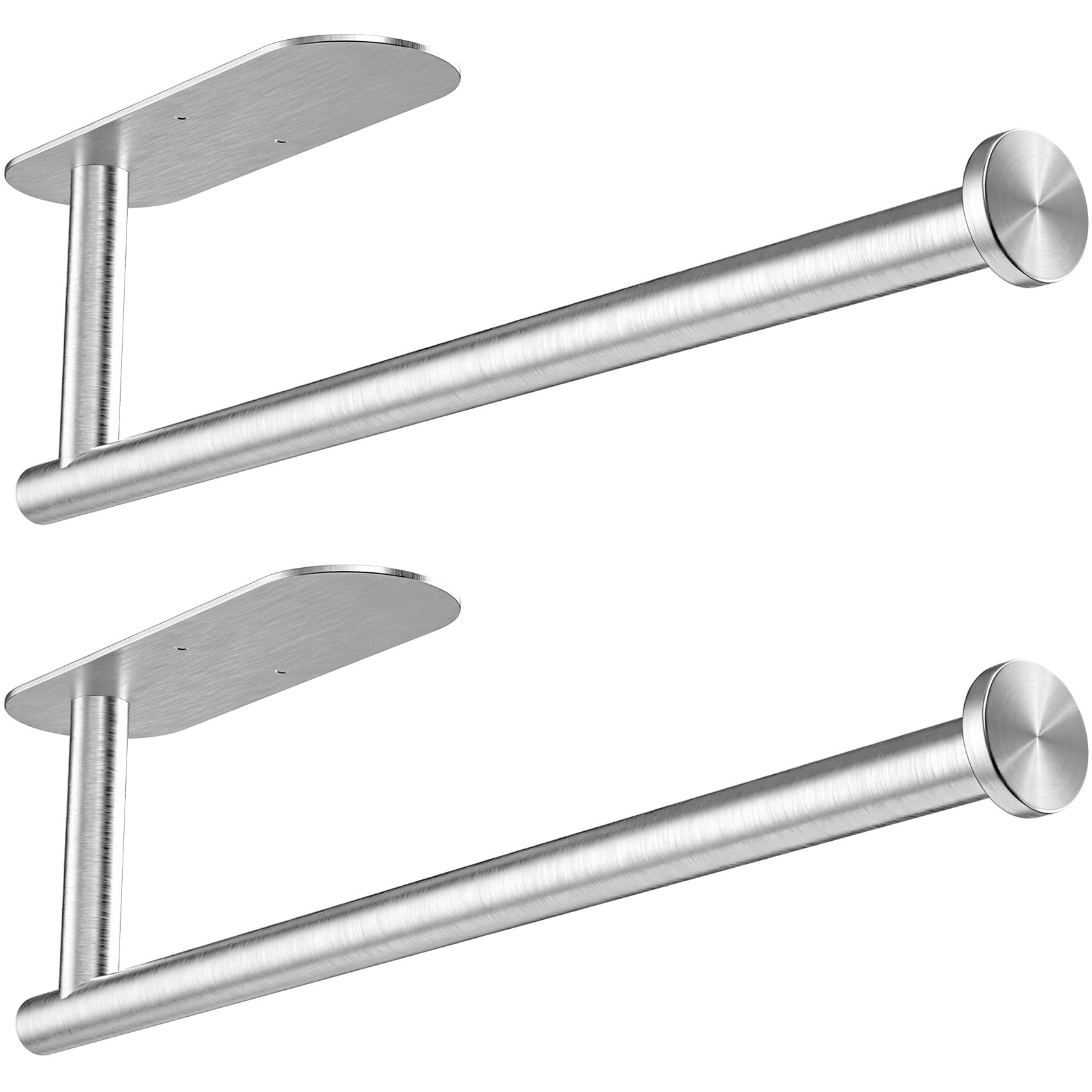 Portarrollos de cocina adhesivo para una encimera despejada y organizada, juego de 2 soportes