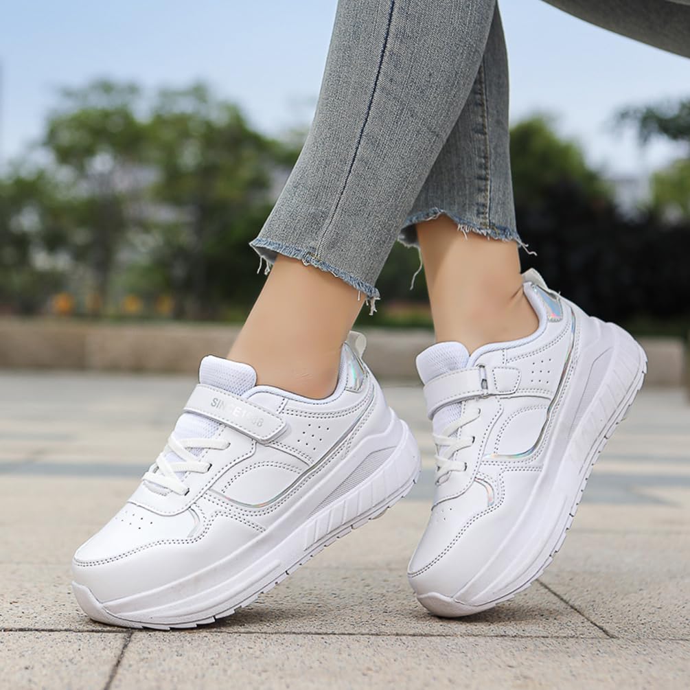 Dziewczęce buty na kółkach dla chłopców buty do deskorolki dla dzieci 2 w 1 wielofunkcyjne buty na rolkach buty na rolkach buty damskie, Rolka S8, 39 EU