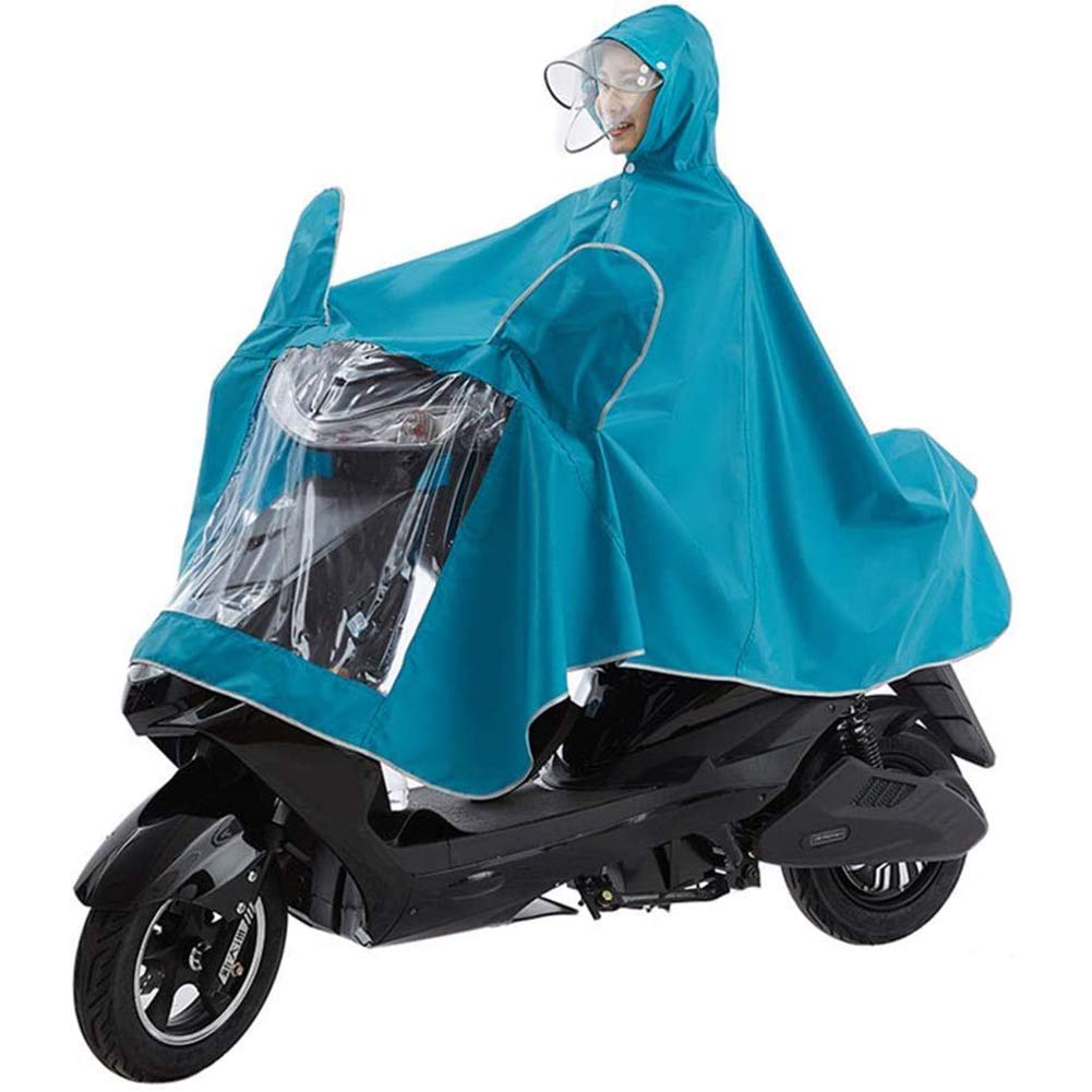 TBDdsd Cycling Raincoat, Rain Motorbike Lengthened Electriclity Scooter Motorcycle Larrain Cape Coat(Grün,4XL)