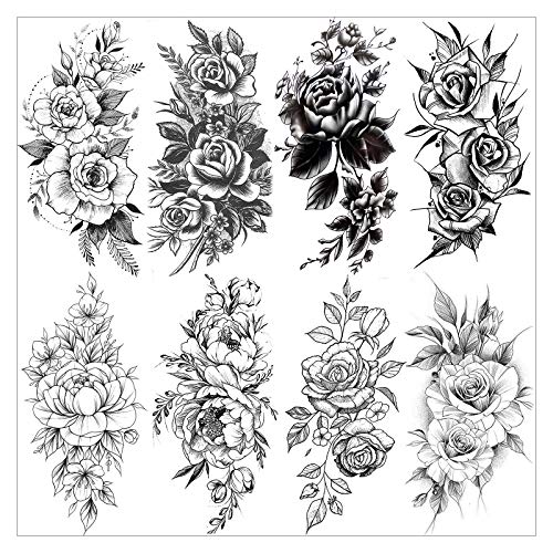 Aggregate more than 86 realistic flower tattoos black and white best