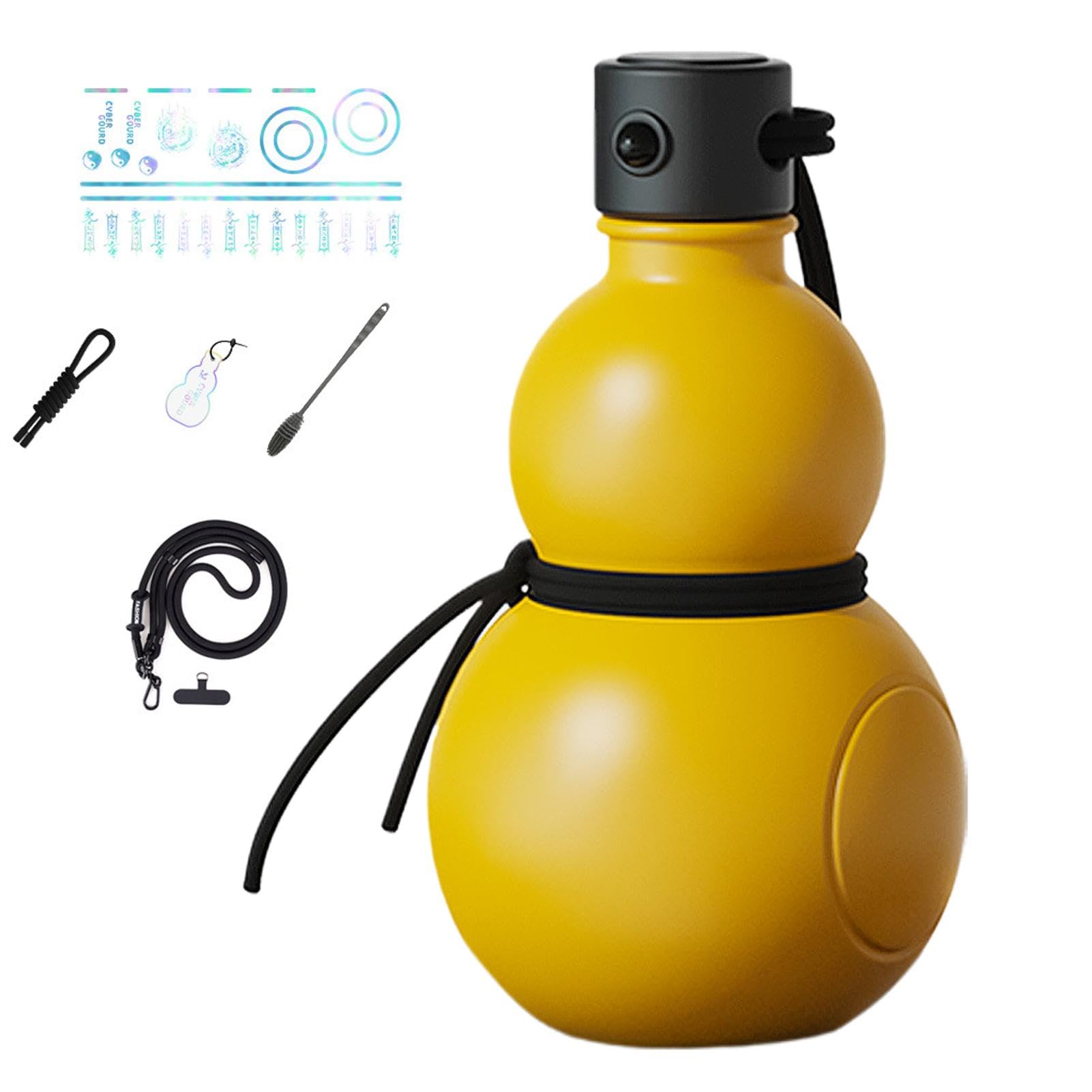 30 Oz Wasserflasche | Retro-inspirierte Wasserflasche | auslaufsichere Sportflasche, wiederverwendbar, Outdoor-Kürbisflasche, tragbare Wasserflasche, Camping-Wasserbehälter