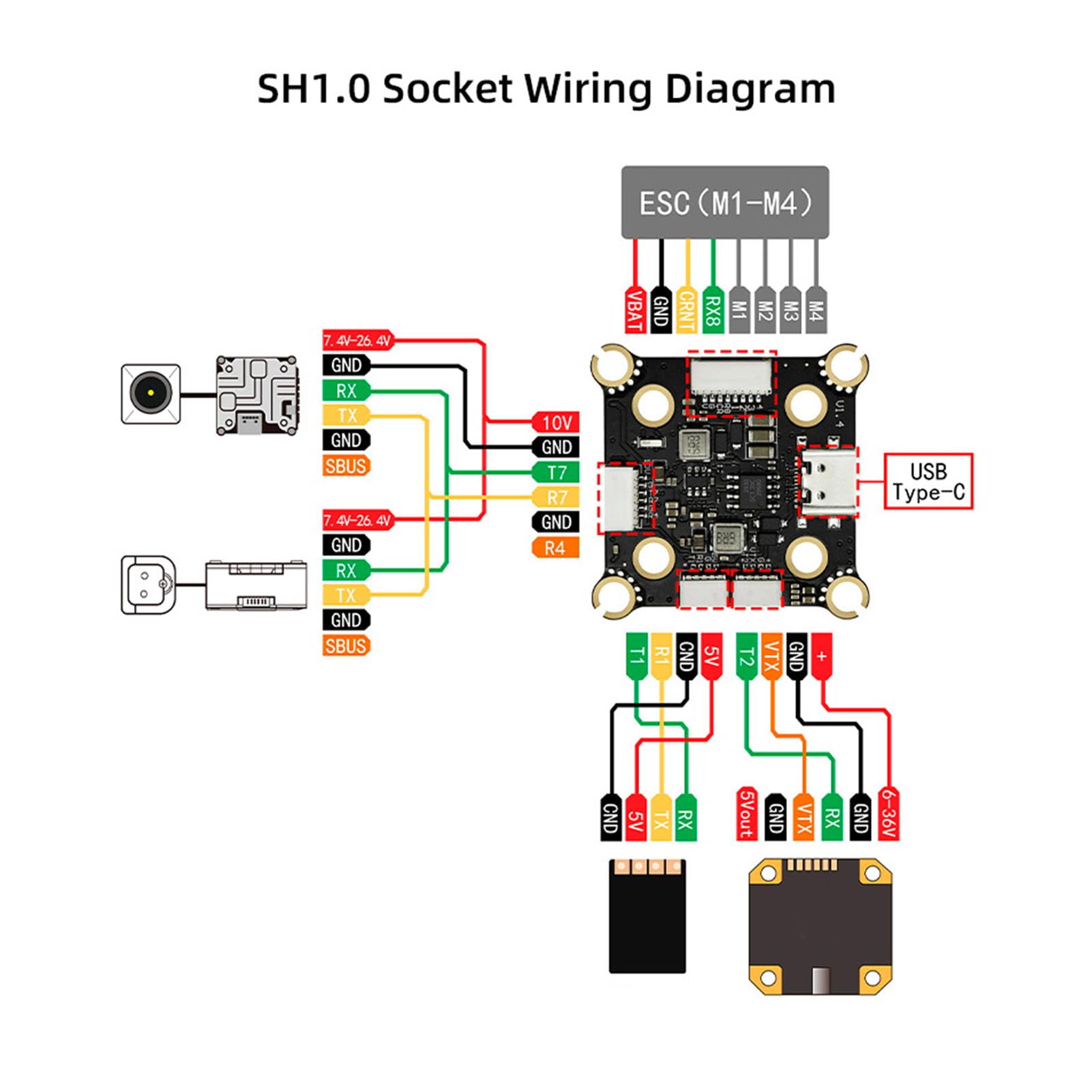 Płyta kontrolera lotu STM32H743 Gyroscope MPU6000 Wysoka wydajność procesor 480 MHz szybka reakcja dokładna kontrola stabilności dla dronów wyścigowych FPV quadcopters 20x20 mm