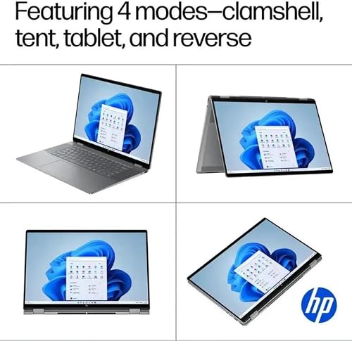 HP OmniBook X Flip 2-in-1 16\" WUXGA Touchscreen Laptop | AMD Ryzen 5 220 |AMD Radeon 740M| Copilot |Backlit| 8GB RAM DDR5 | 512GB SSD |Meteor Silver |Windows 11 Pro |Bundle with Microsoft Office 2021