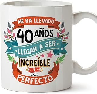 MUGFFINS 40th Birthday Mug - "It has taken me 40 years to become amazing and almost perfect - Happy Birthday Breakfast Gifts