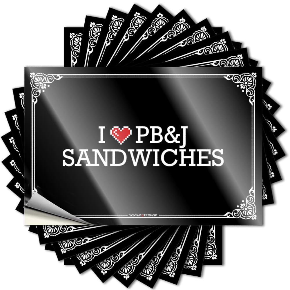 Decal Sweet, Mom Hat I Love Pb&j Sandwiches | Bar Cart Decor(8X12CM)