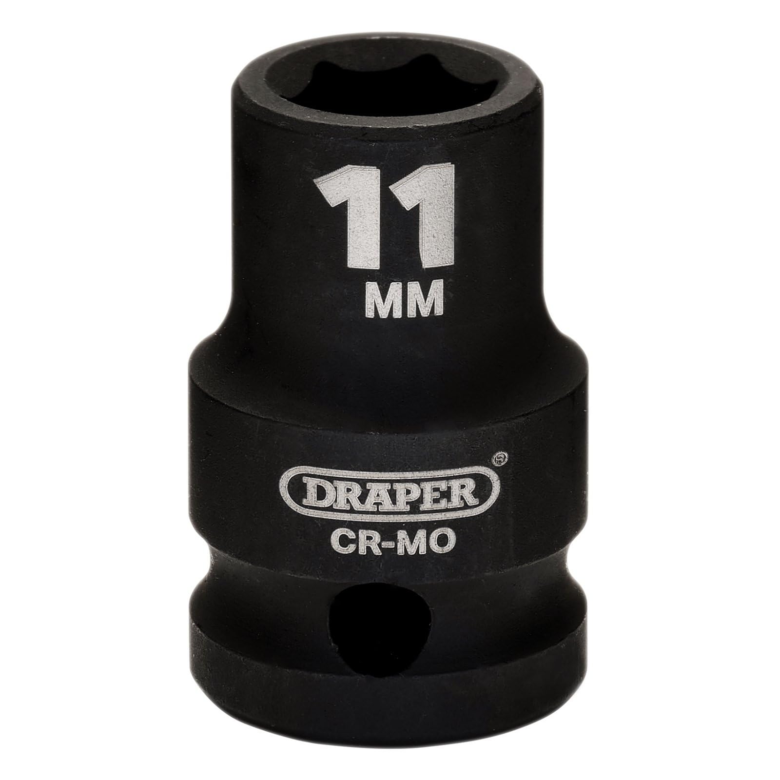 Draper HI-TORQ Metric Impact Socket, 1/2" Sq. Dr., 11mm - 20183-6-Point CR-MO Steel, Black - Image 2