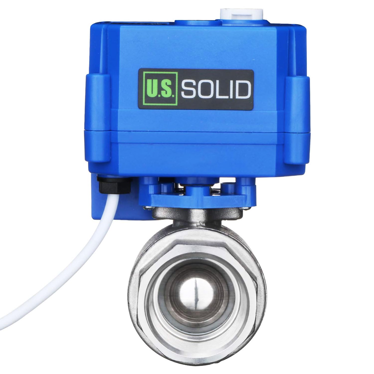 Vanne à Bille Motorisée 1,9 Cm Acier Inox 304 - Alimentation 9-24V DC, Normalement Fermée - Pour Eau, Brasserie, Domotique