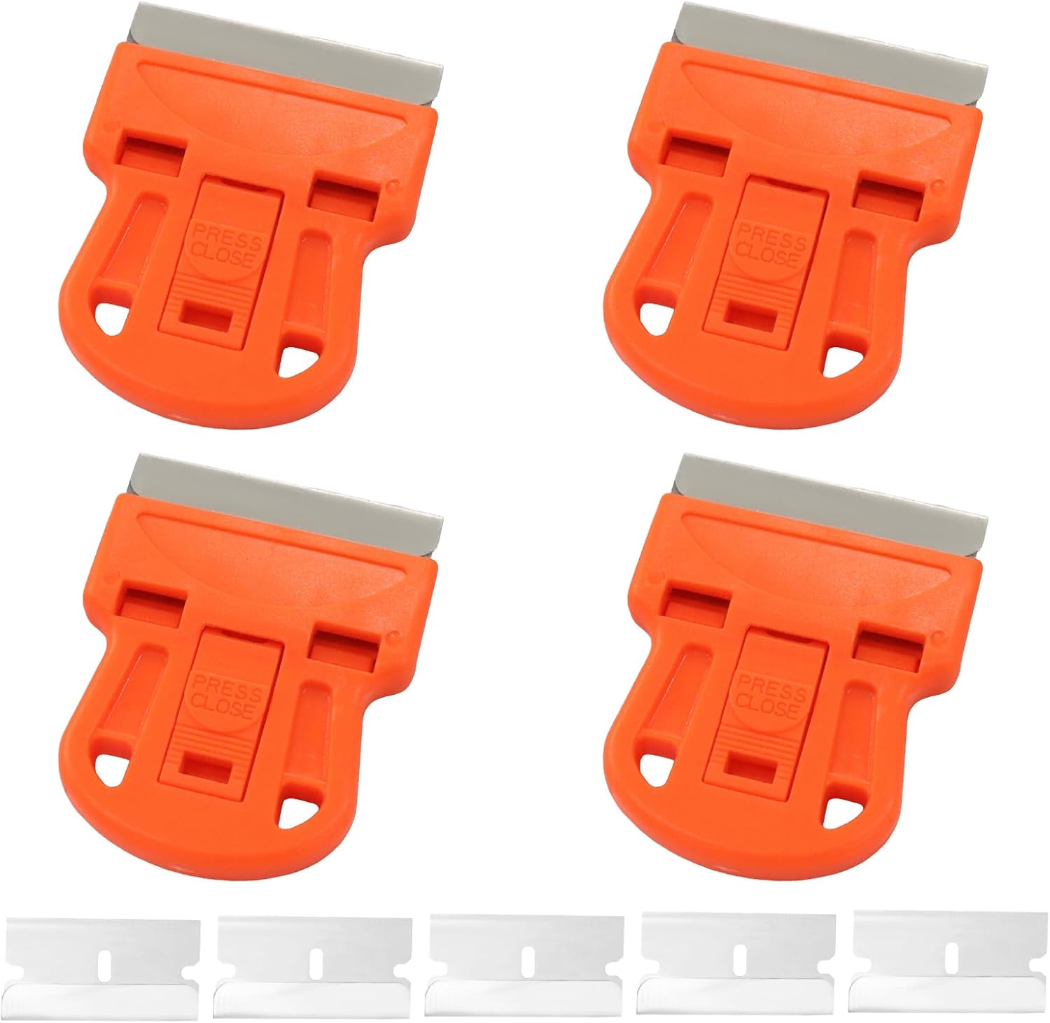 Amazon.com: Zorveiio 4 Pack Mini Plastic Razor Blade Scraper, Red High ...