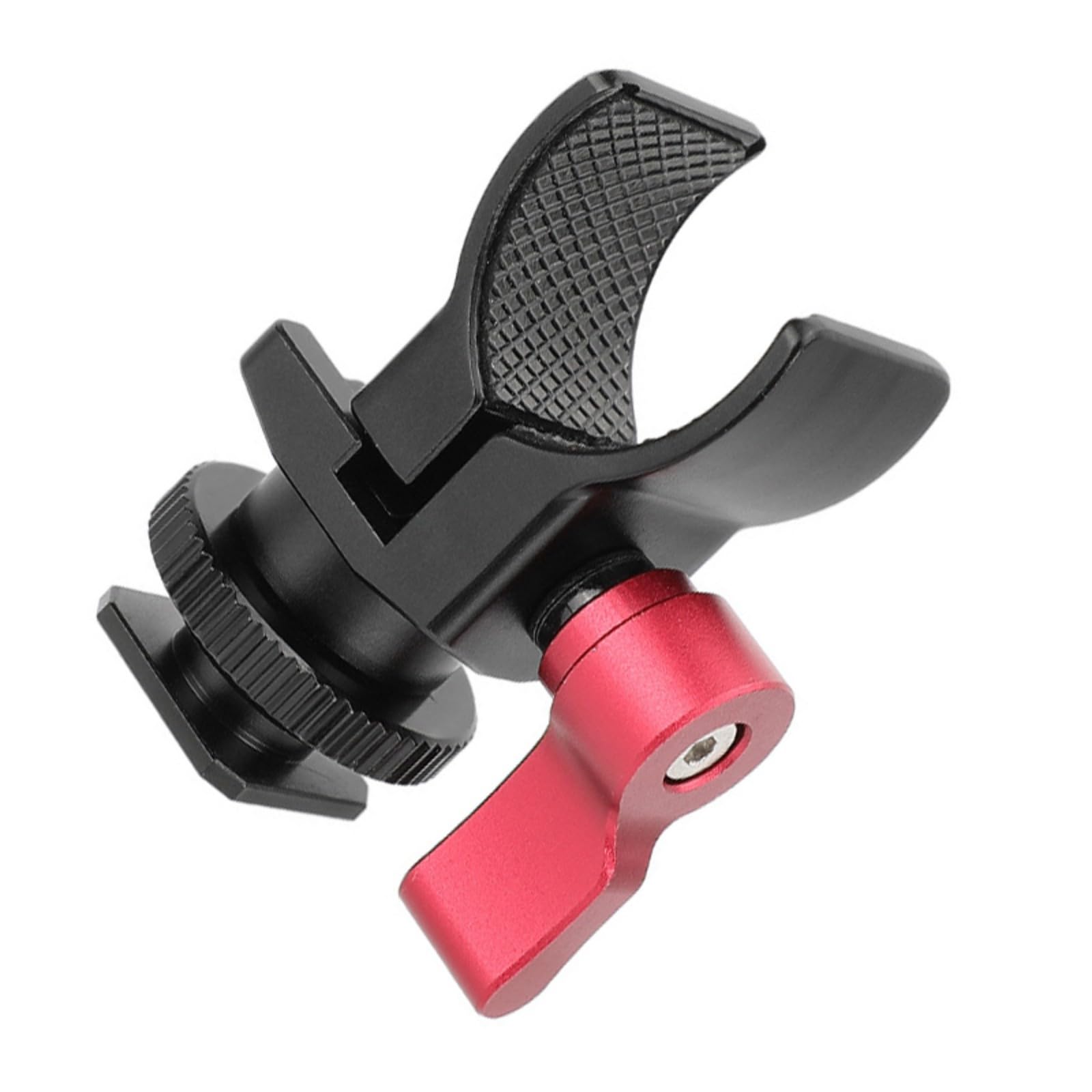 Soporte de aleación de aluminio para micrófono de zapata fría para fotografía y videografía, amplio uso, color negro