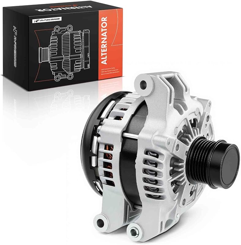 Alternador A-Premium 12 V 180 A com polia de roda livre 6 canais para Chrysler, Dodge, Jeep e Ram 3.6L – 1 unidade