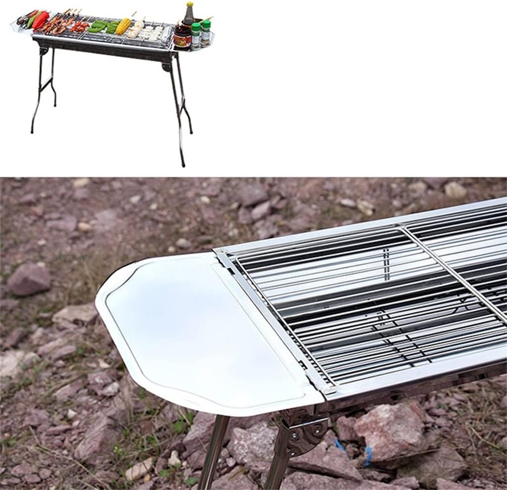 Home Charcoal Grill Convenient Folding Outdoor Camping Lar Stainless Steel for Grilling