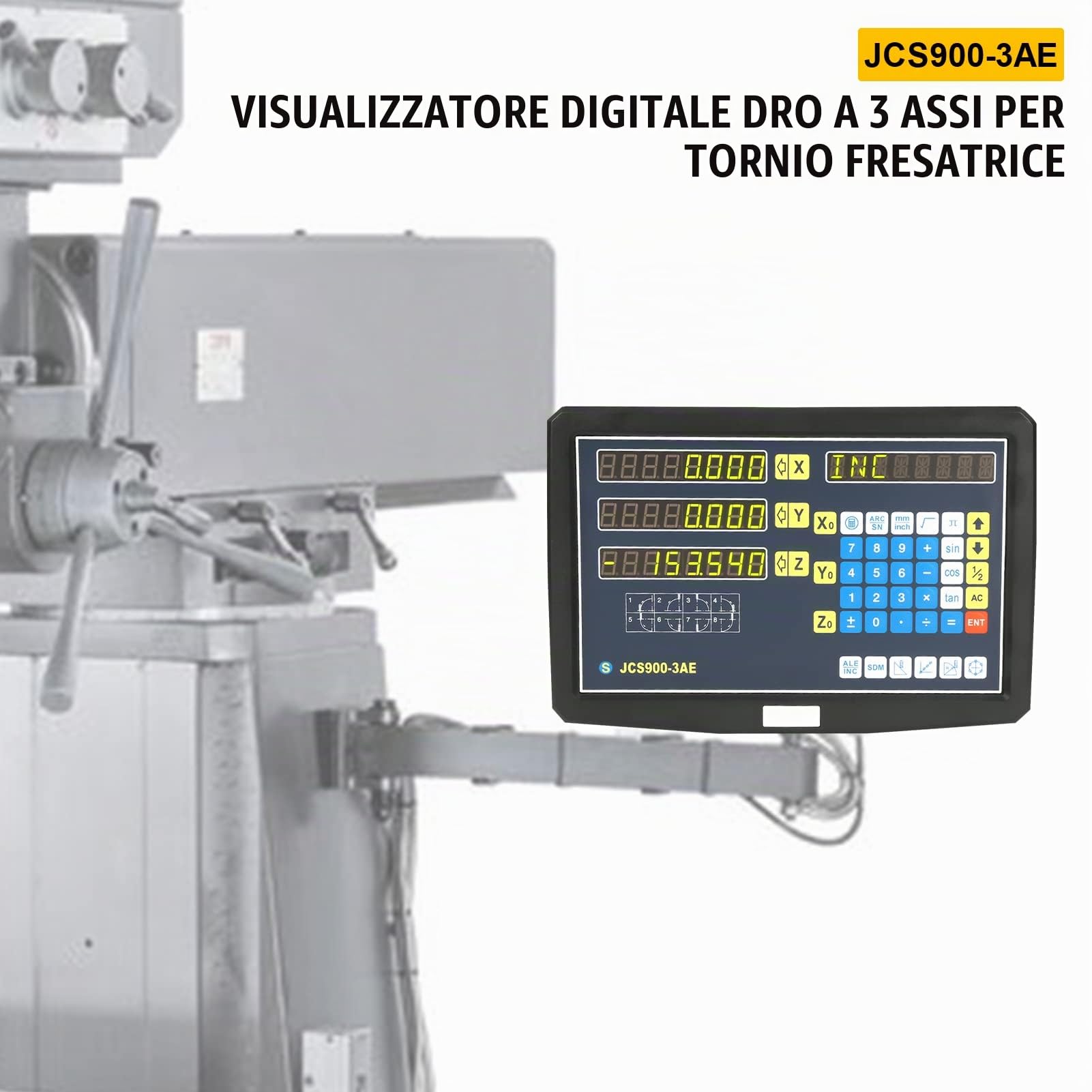 3 Axis 10 LCD Digital Readout Console, Sistema DRO per Torni, Fresatrici, Rettificatrici ed EDM, Misurazione Macchine Utensili per Automazione Industriale