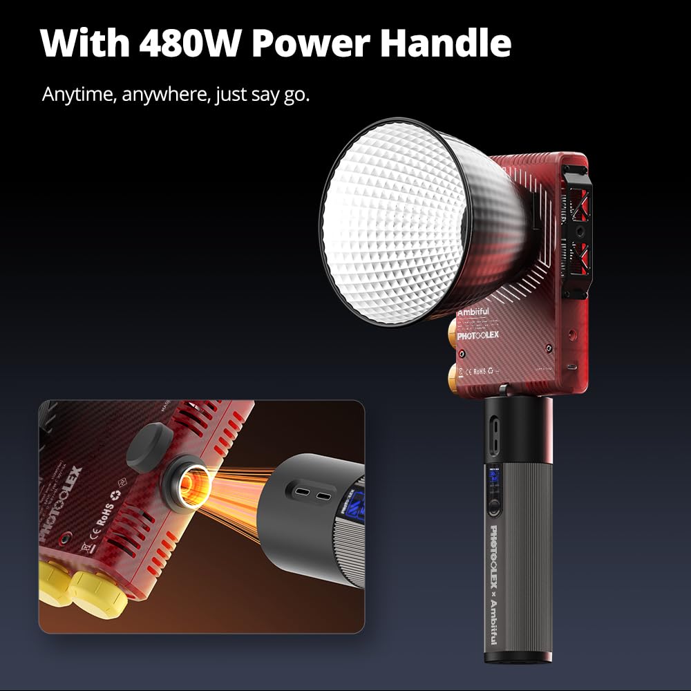 Amazon.com : Ambitful Q100Lite Combo 100W LED Video Light