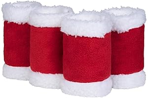 Santa Faux Fur Christmas Horse Leg Wraps
