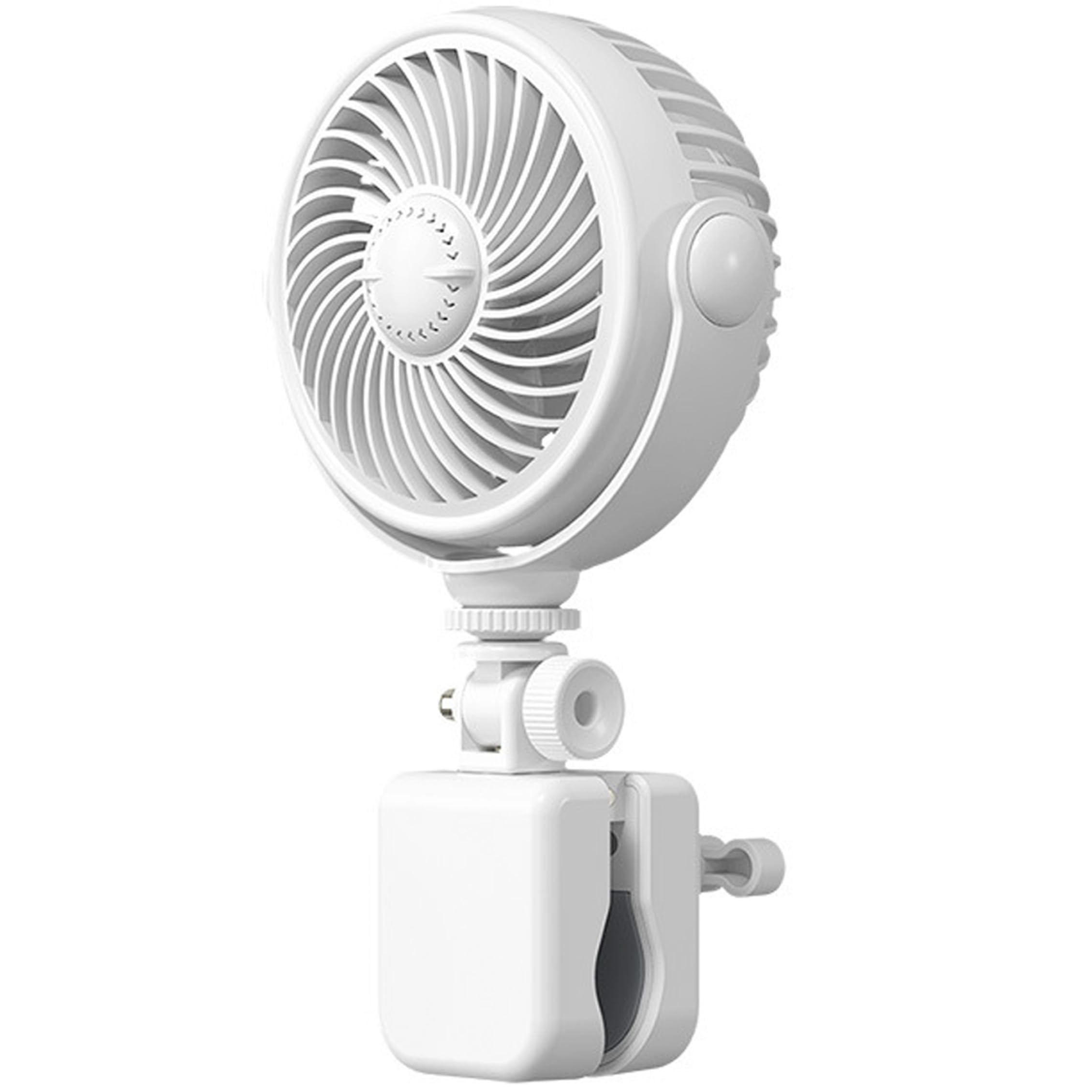 Ventilateur de poussette rechargeable blanc sans fil - Ventilateur de landau