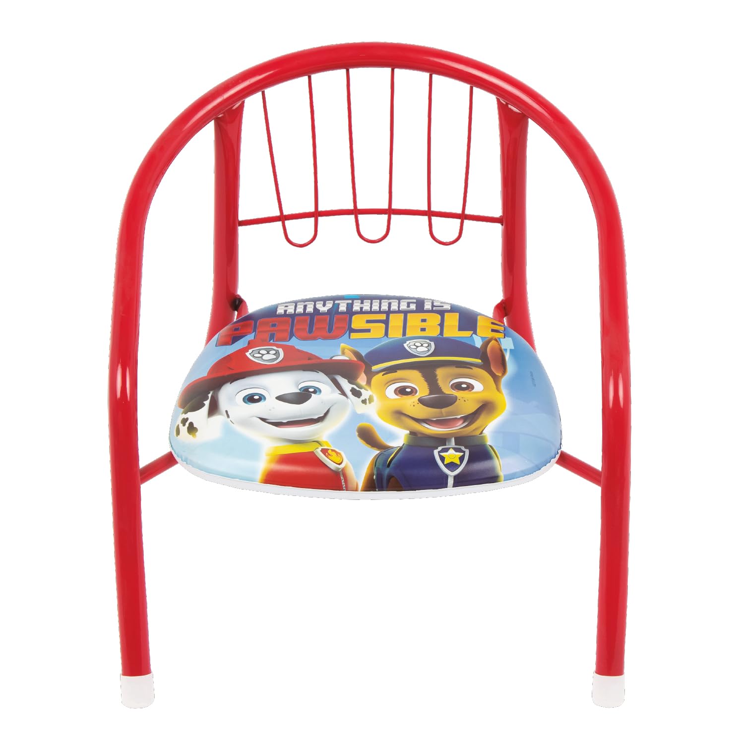 ARDITEX Silla Infantil Patrulla Canina, Silla Metal 35,5 x 30 x 33,5 cm Roja