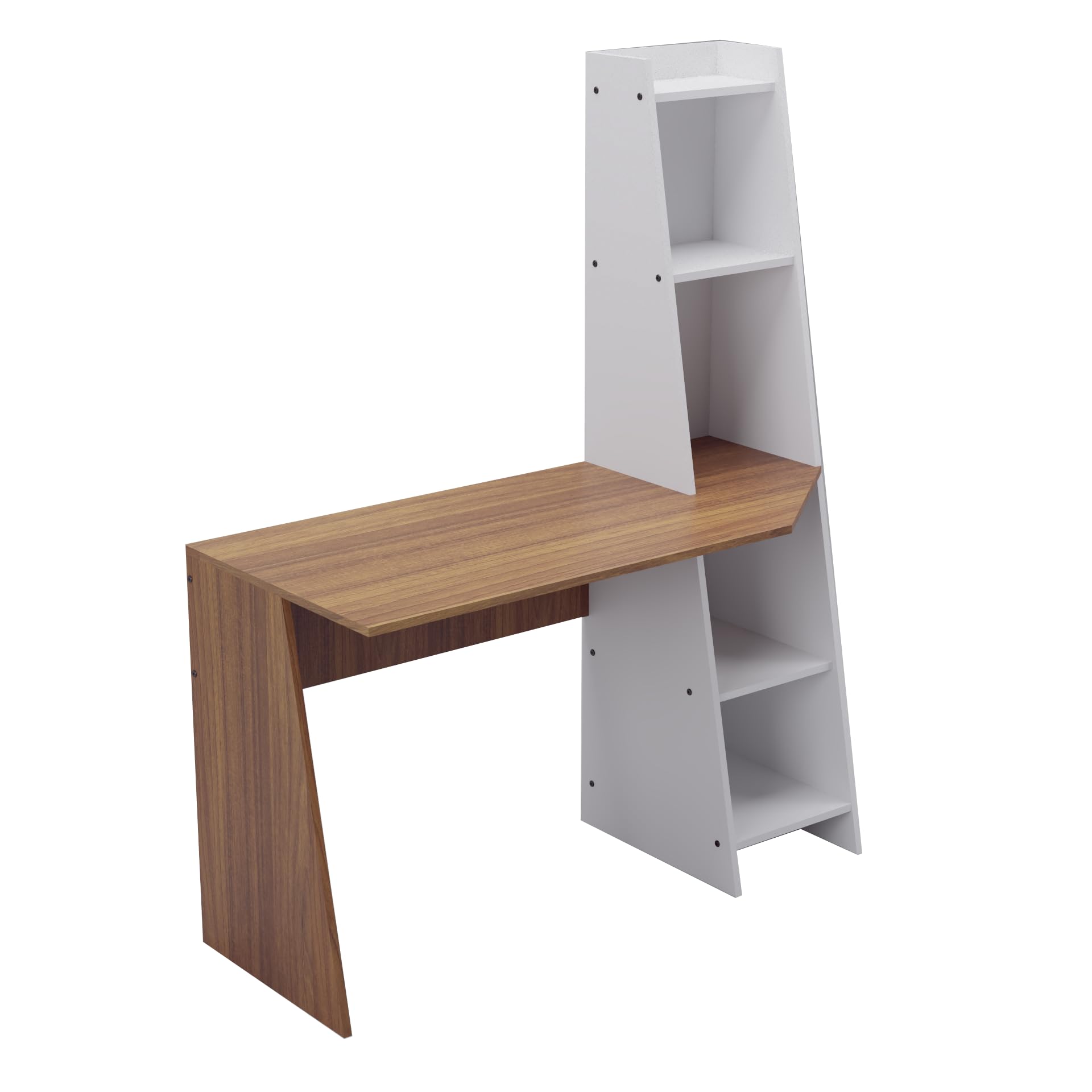 neuspace Neuton Engineered Wood Study Table with Bookshelf, 4 Tier