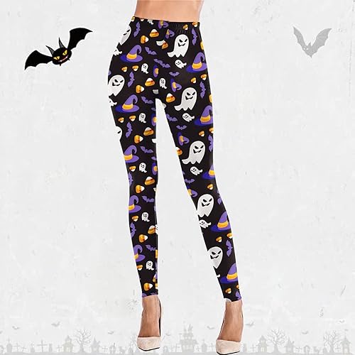 Miniatura 5 de Women Halloween Costume Fall High-Waisted Candy Skull Tights Novelty Nightmare Before Christmas Halloween Christma
