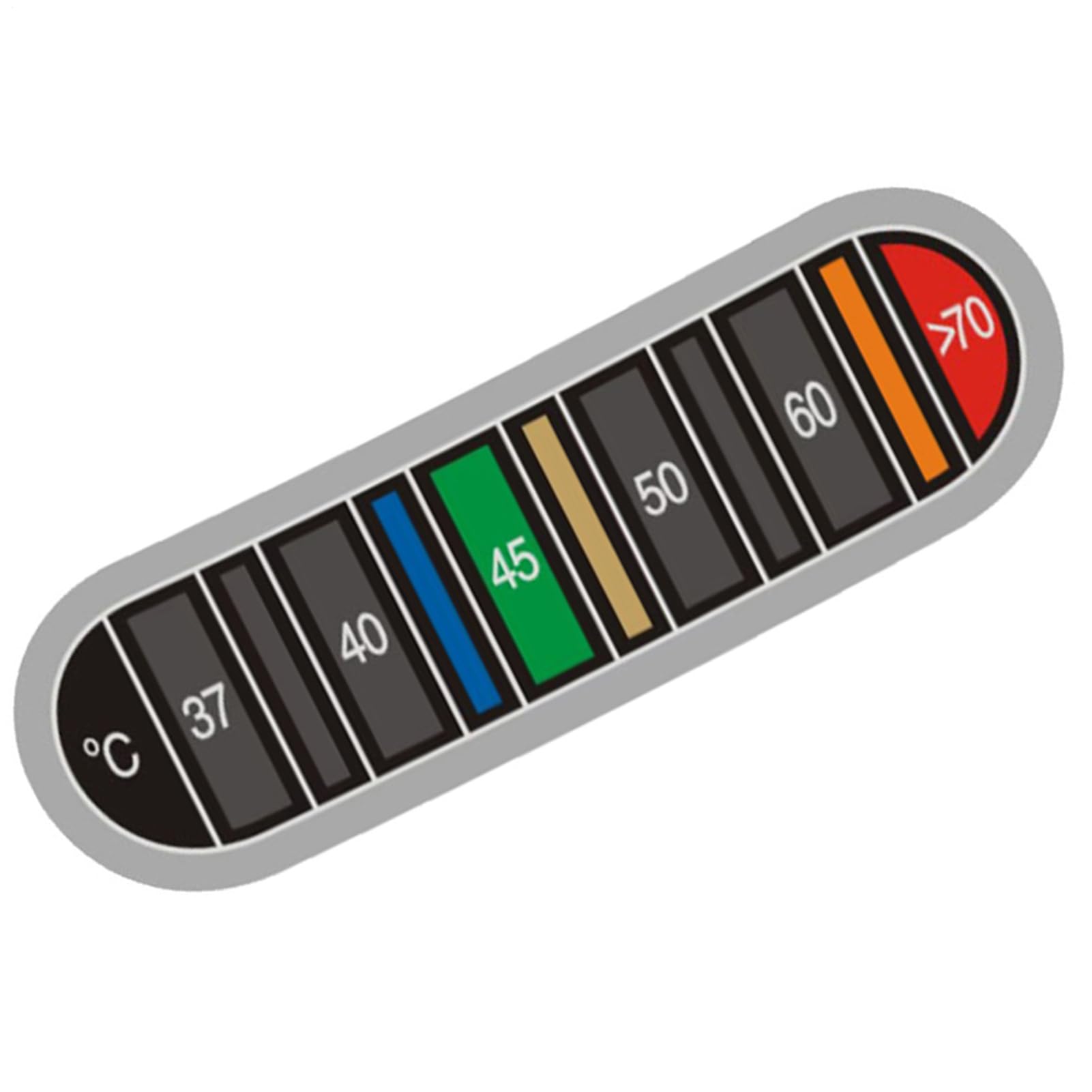 Liquid Crystal Thermometer Strip Set, Temperature Indicator Stickers for Bottles, Easy Read Adhesive Display for Coffee Cups, Fermentation, Brewing, Beverages, 2.34x0.74 Inches