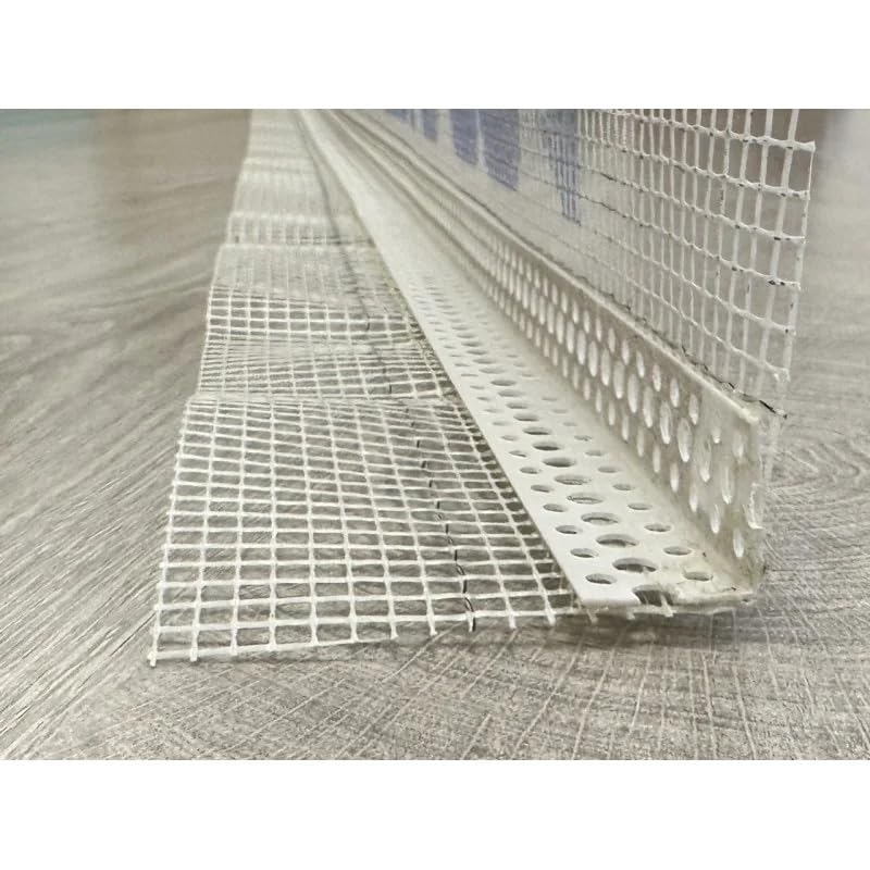 Paraspigolo in pvc con rete in fibra di vetro 8x12 2,5 metri, 5 pz